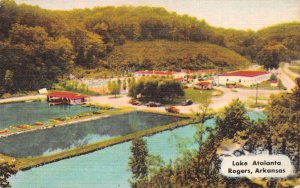 Rogers Arkansas Lake Atalanta Scenic View Vintage Postcard AA68331