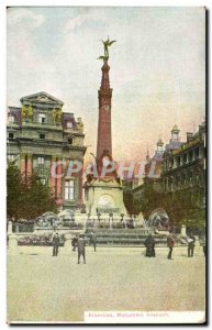 Old Postcard Brussels monument Anspach