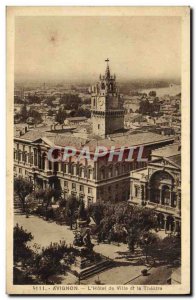 Old Postcard Avignon L & # City 39Hotel and Theater