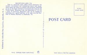 US    PC796  MOUNTAIN LAKE, ALLEGHANY MOUNTAINS OF VA