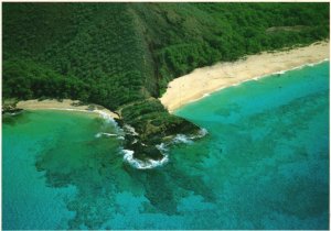 Postcard 1987 An Aerial View Of Makena Maui Most Beautiful Famous Beach Hawaii 
