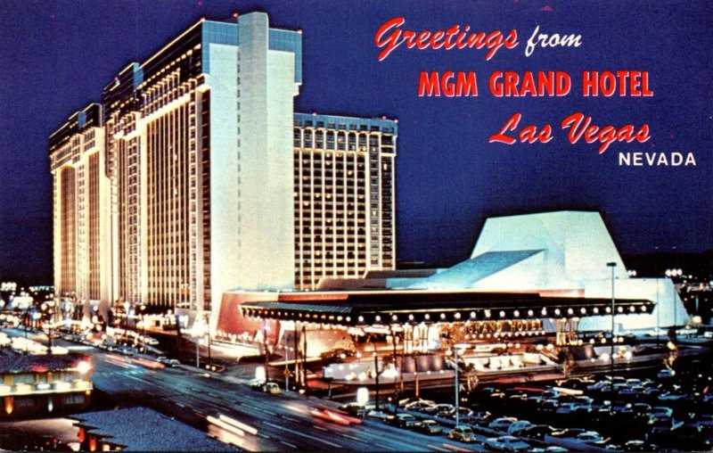 Nevada Las Vegas Greetings From The MGM Grand Hotel