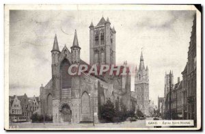 Postcard Old Ghent Saint Nicolas Church