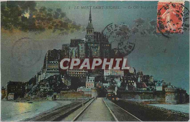 Old Postcard Mont Saint Michel Cote Sud