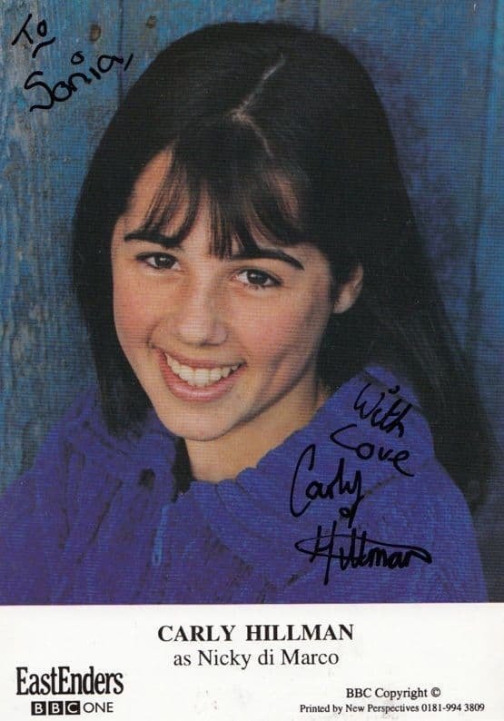 Carly Hillman as Nicky Di Marco in Eastenders Hand Signed BBC Cast Card Photo