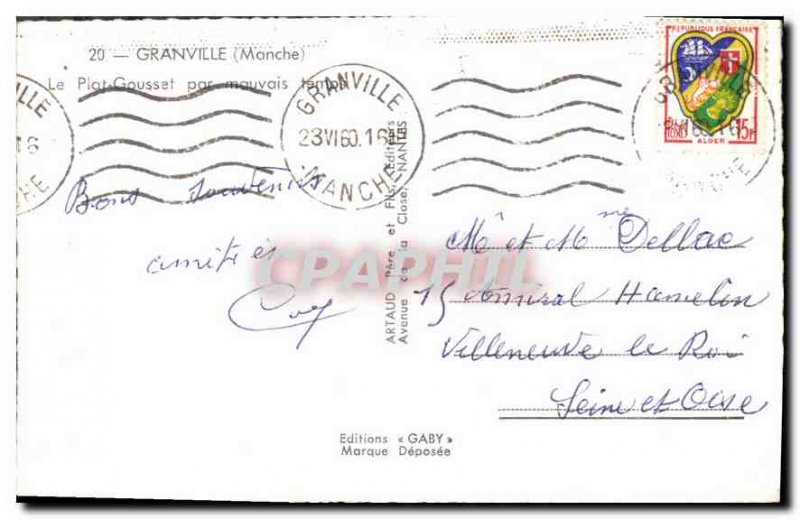 Old Postcard Granville Manche Gusset Plate bad
