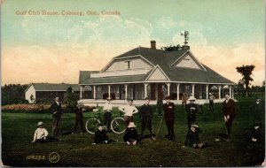 VINTAGE POSTCARD THE CLUB HOUSE AT COBOURG GOLF CLUB ONTARIO CANADA MAILED 1910