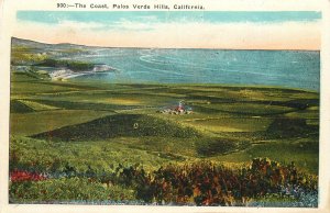Vintage Postcard Palos Verde Hills and Coast Los Angeles CA c1920 Kashower Co