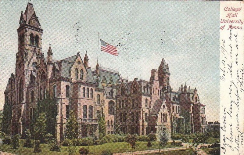 Postcard College Hall University of Pennsylvania 1906