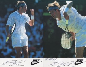 2x Unidentified Signed Tennis Photo Steve Stone & One Dedicated