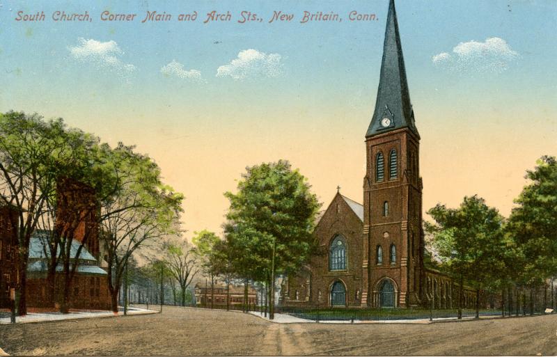 CT - New Britain. South Church, corner of Main & Arch Sts