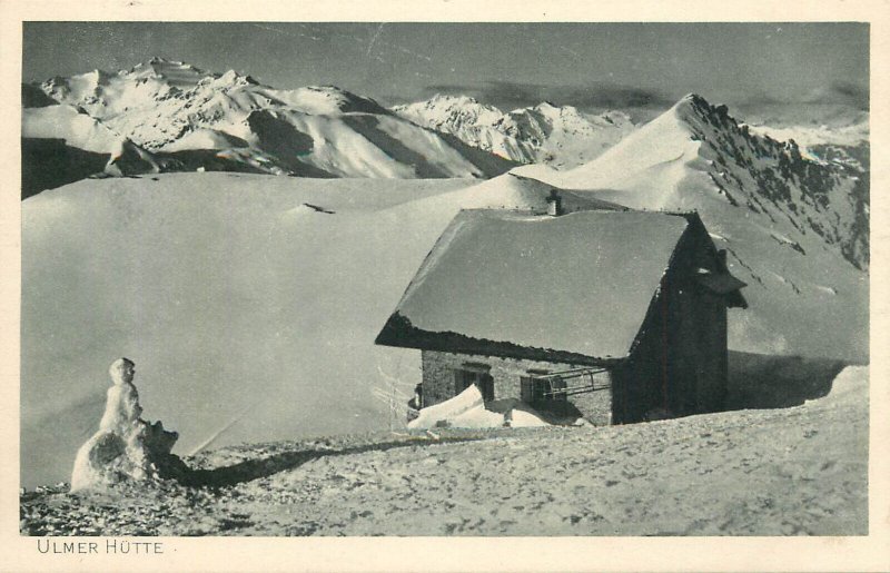 Mountaineering Austria Ulmer Hutte hut refuge 1912