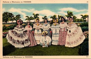 Panama Polleras and Montunas Beautiful Girls In Traditional Costume