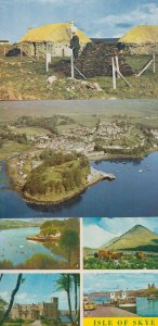Potree From The Air  Isle Of Skye Harbour Thatched Croft 3x 1970s Postcard