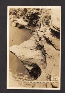 OH Old Man's Face Cave LOGAN Ohio Real Photo RPPC