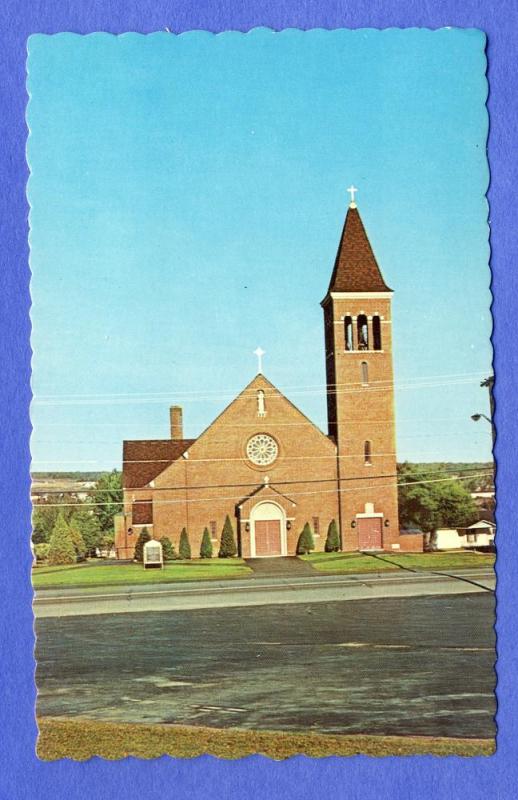 Van Buren, Maine/ME Postcard, St Bruno Catholic Church United States
