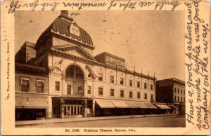 Postcard Orpheum Theatre in Denver, Colorado