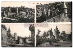 Old Postcard The castle Fougeres