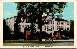 Linen Postcard Perry Hotel in Perry, Georgia