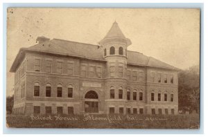 c1910's School House Building Bloomfield Iowa IA Posted Antique Postcard