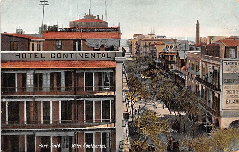 Hotel Continental Port Said Egypt, Egypte, Africa Unused 