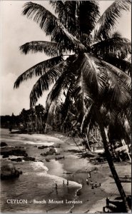 Sri Lanka Ceylon Beach Mount Lavinia RPPC 09.61