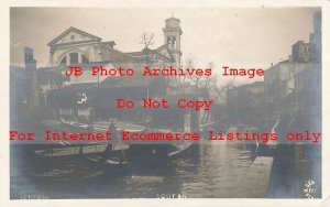 Italy, Venezia, Venice, RPPC, Square, Canal Gondolas, Photo