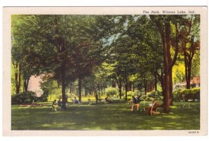 The Park, Winona Lake, Indiana, Vintage Chrome Postcard