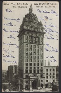 CA SAN FRANCISCO The Call Bldg, The highest office building pm1906 ~ Und/B