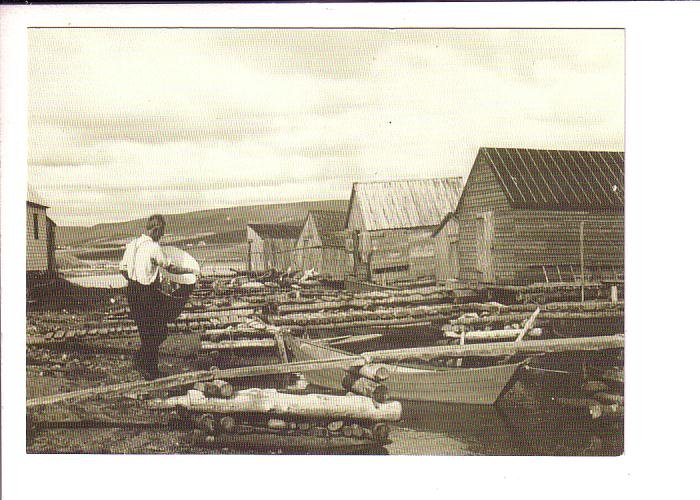 19th Century Margaree Valley, Cape Breton Nova Scotia, Dock, Boats