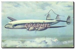 Old Postcard Jet Aviation Air France Lockheed Constellation