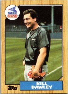 1987 Topps Baseball Card Bill Dawley Chicago White Sox sk18097