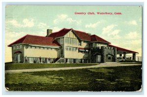 1911 The Country Club Waterbury Connecticut CT Posted Antique Postcard 