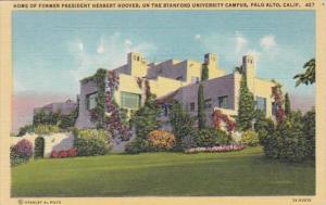 California Palo Alto Home Of Former President Herbert Hoover On Stanford Univ...