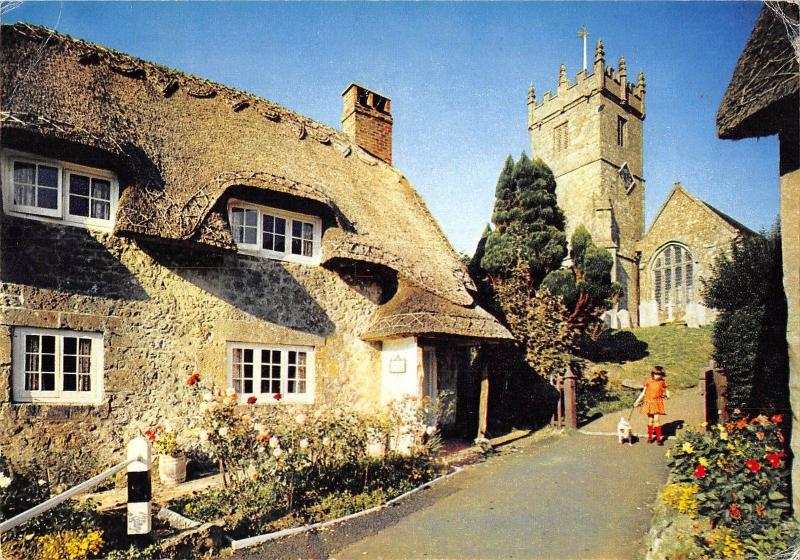 BR91186 church and cottages godshill isle of wight  uk