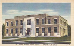 Emery County Court House Castle Dale Utah Curteich