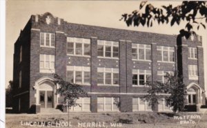 Wisocnsin Merrill The Lincoln School Real Photo