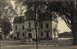 Manchester by the Sea Massachusetts MA Town Hall Real Photo c1900s Postcard