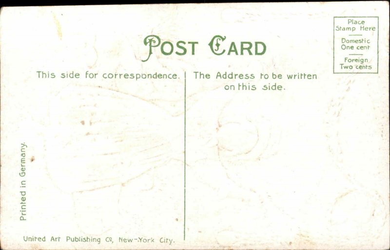 Easter - Well-Dressed Fancy Children Eggs & Flowers c1910 Postcard