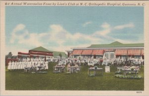 Postcard Annual Watermelon Feast Lion's Club NC Orthopedic Hospital Gastonia NC