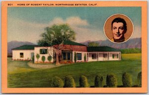 Home Robert Taylor Northridge Estates California CA Landscape Grounds Postcard