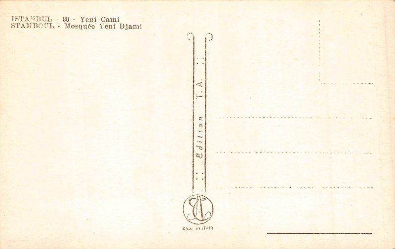 A915 Turkey Istanbul Yeni Cami Mosque RPPC postcard