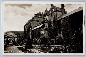 Essen Germany Postcard Kettwig Landsberg Castle c1930's Vintage RPPC Photo