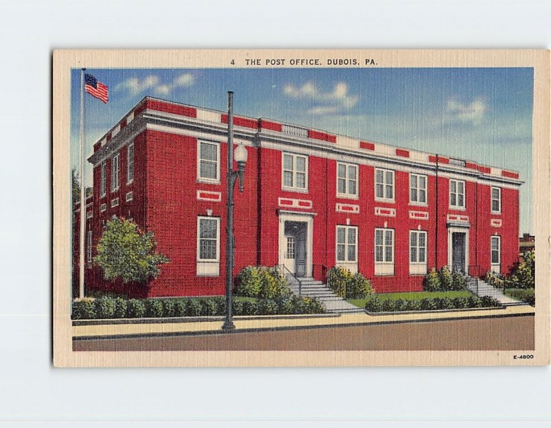 Postcard The Post Office DuBois Pennsylvania USA