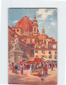 Postcard Piazza San Lorenzo Florence Italy