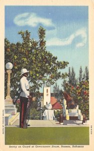 Sentry on Guard at Government House Nassau in the Bahamas Unused 