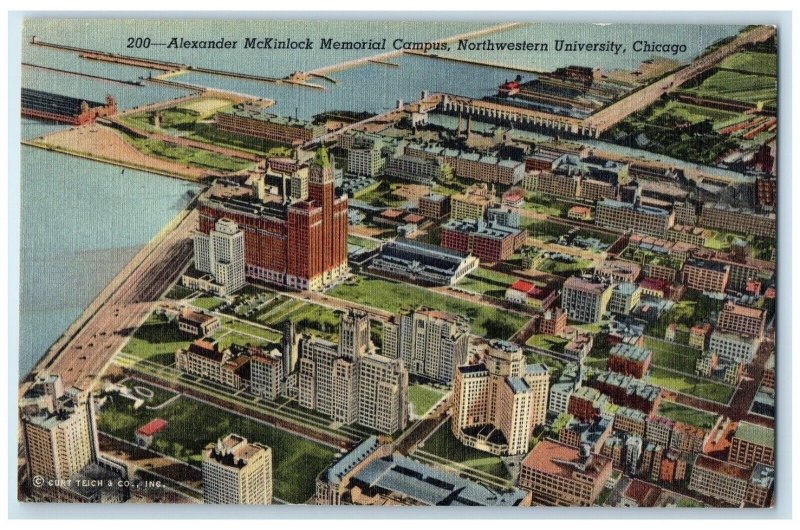 c1940 Alexander McKinlock Memorial Campus University Chicago Illinois Postcard