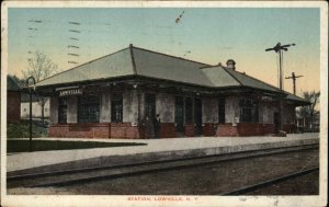 Lowville New York NY Railroad Train Station Depot c1910 Vintage Postcard