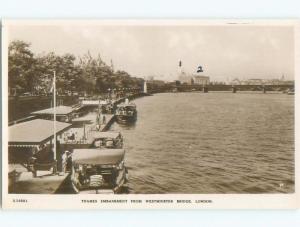 old rppc NICE VIEW Westminster - London England UK i2622