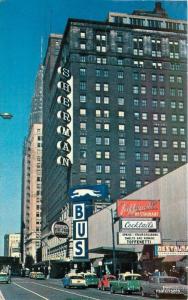 Greyhound Bus Sherman House Chicago Illinois Cameo Colorpicture postcard 8677